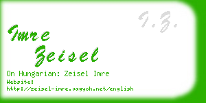 imre zeisel business card